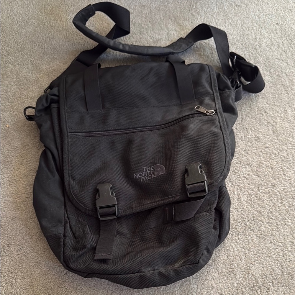 The North Face Black Messenger Bag with Adjustable Strap